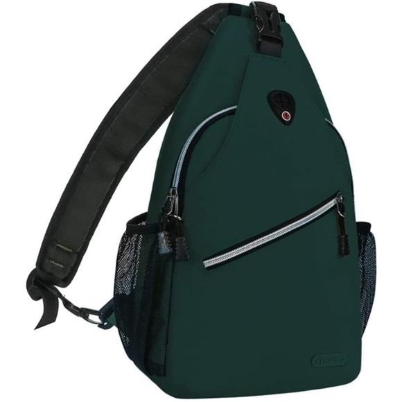 Multipurpose Crossbody Shoulder Bag Travel Hiking Daypack, Peacock Green main image 6